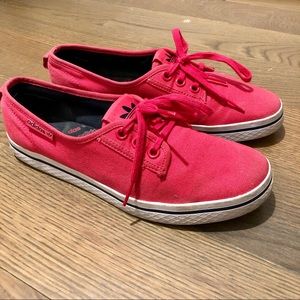 ADIDAS canvas hot pink shoes